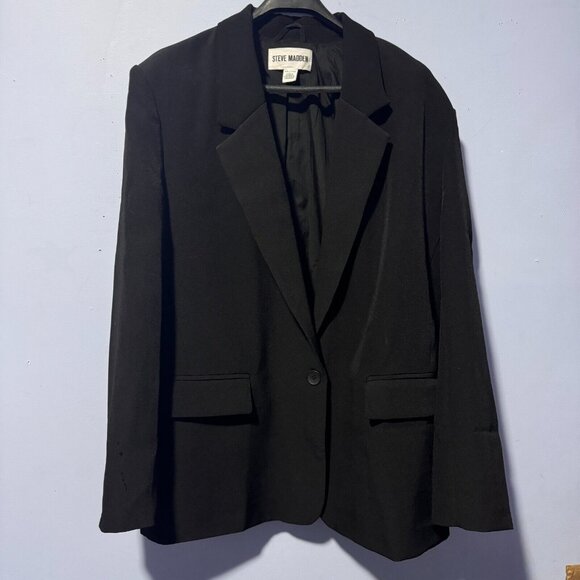 Steve Madden Jackets & Blazers - steve madden ladies xxl black blazer